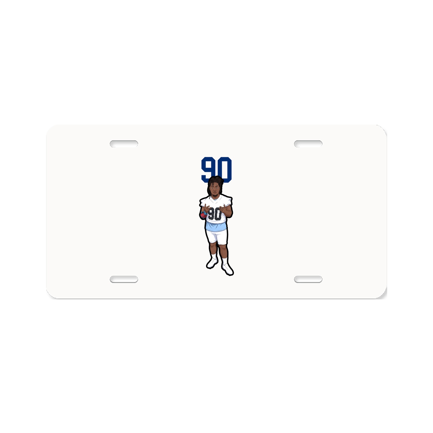 License Plate — Number Top in Classic