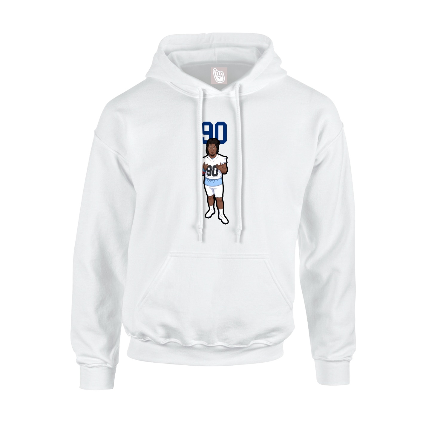 Hoodie — Number Top in White