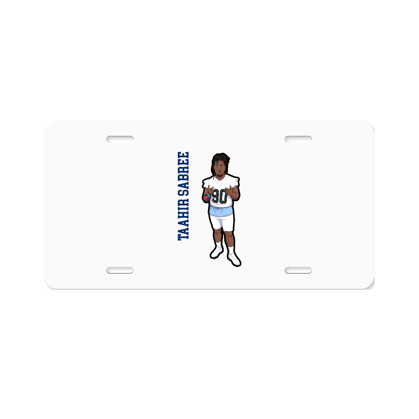 License Plate — Name Vertical in Classic