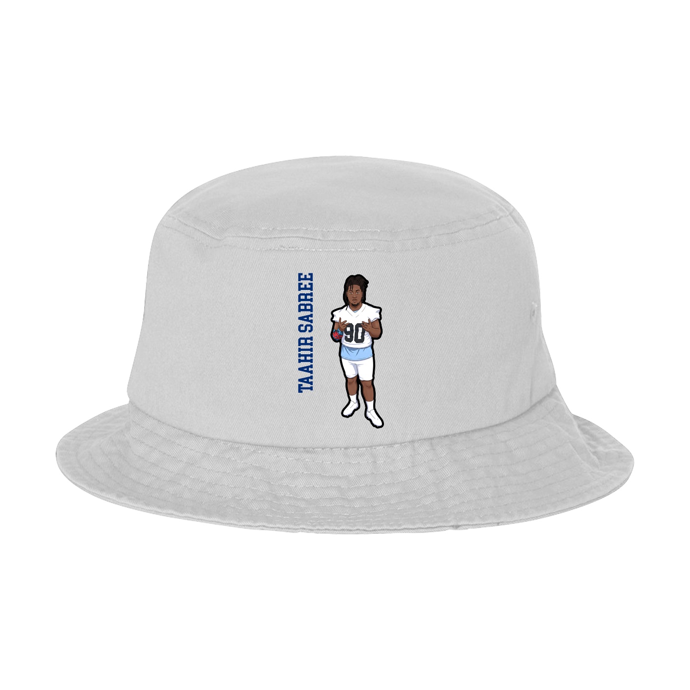 Bucket Cap — Name Vertical in White