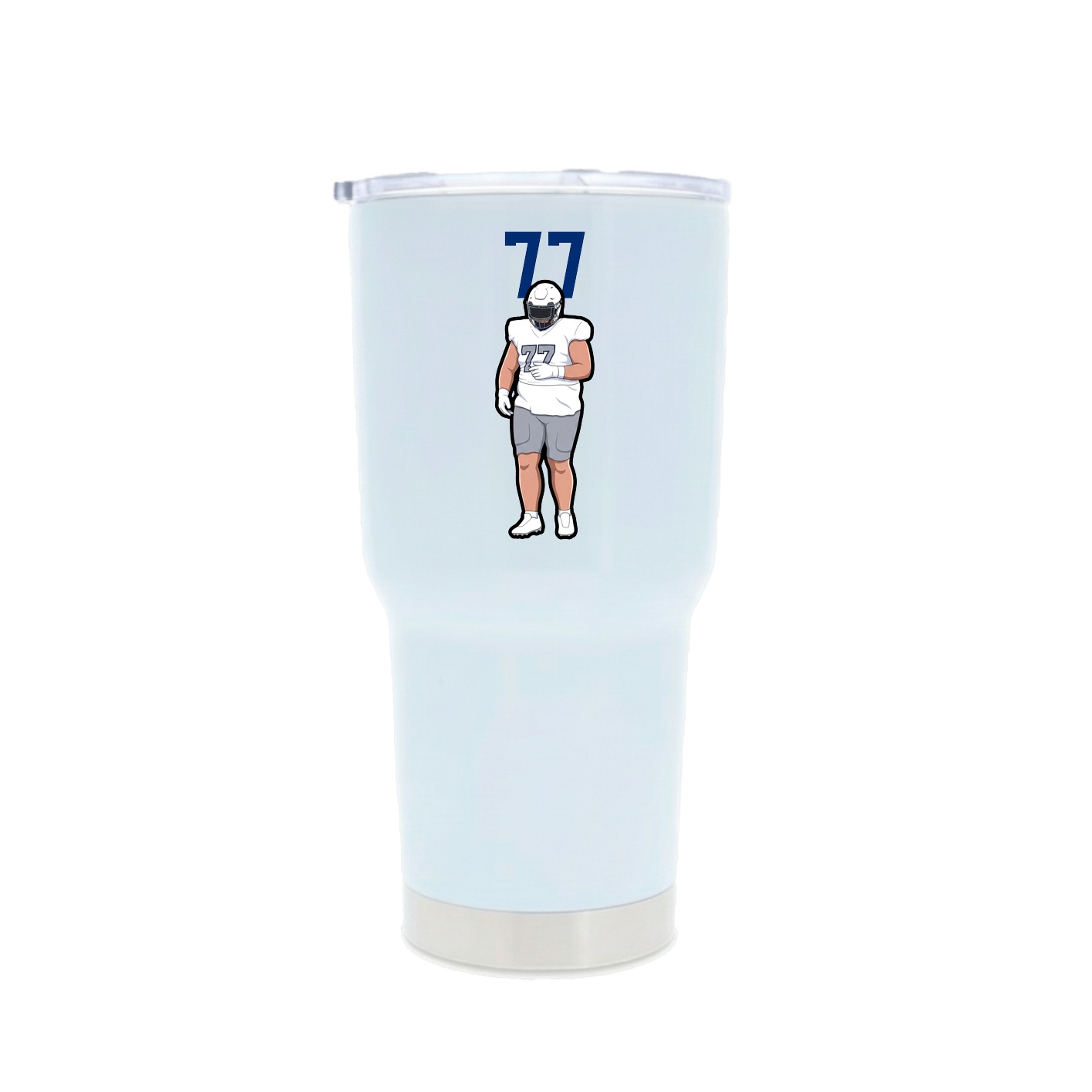 30oz Stainless Steel Tumbler — Number Top in White