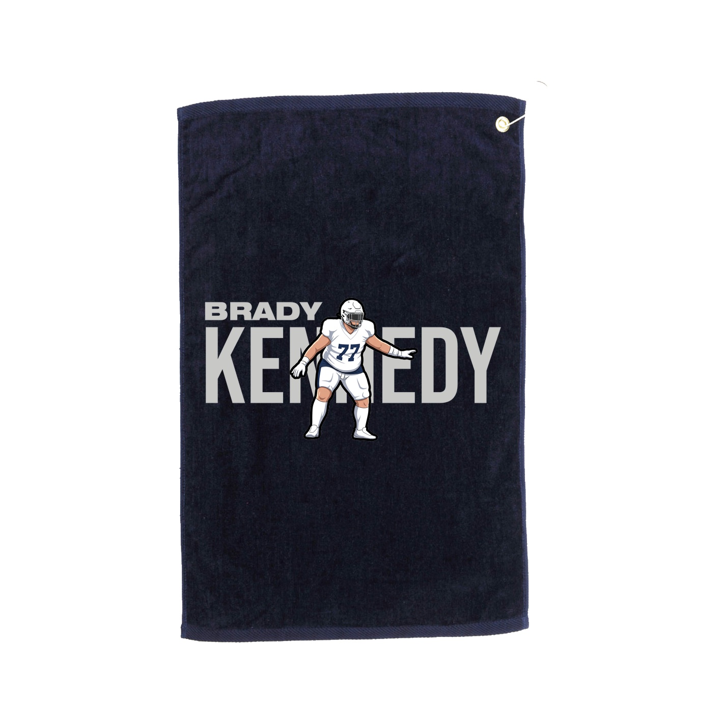 Golf Towel — Player Name in Navy
