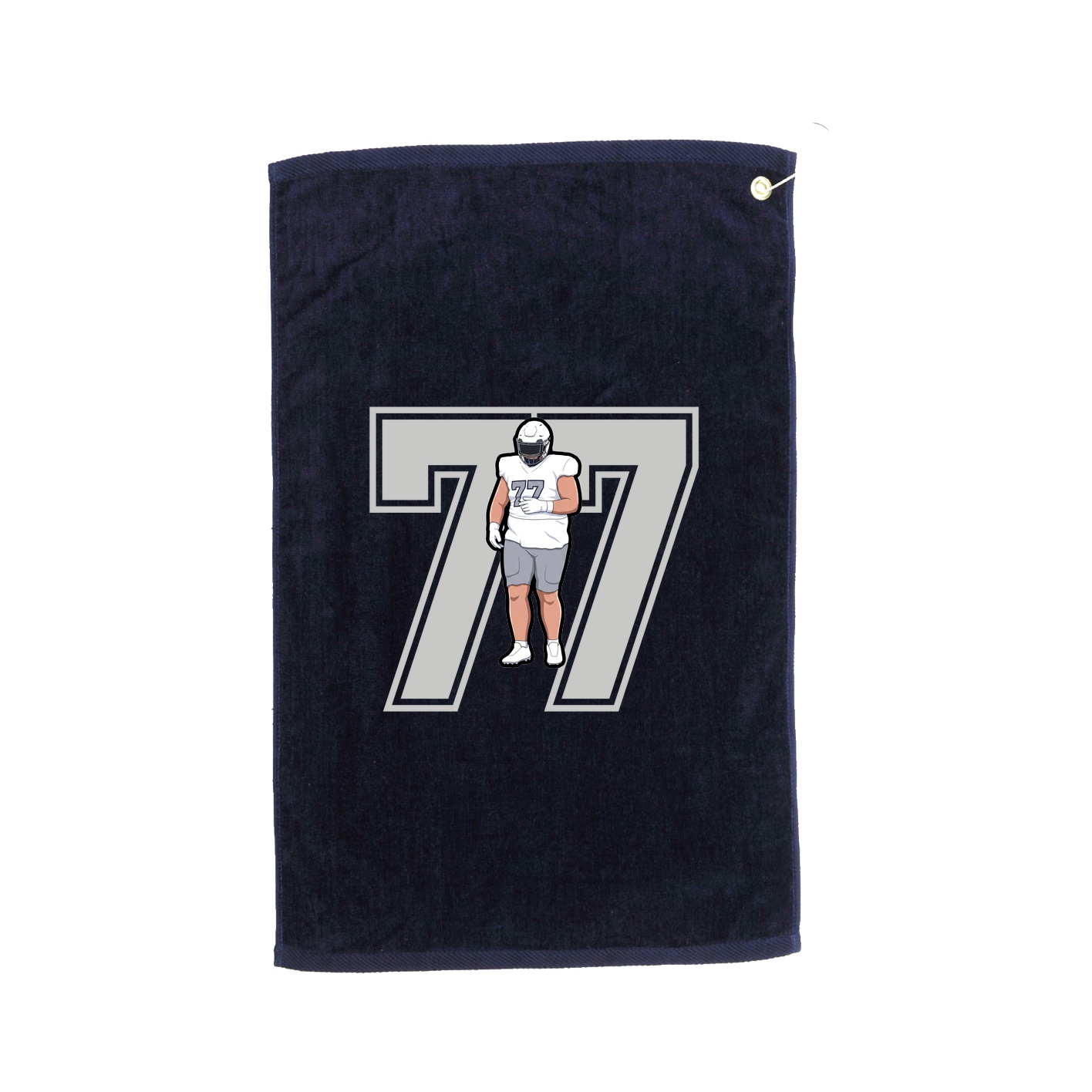 Golf Towel — Number in Navy