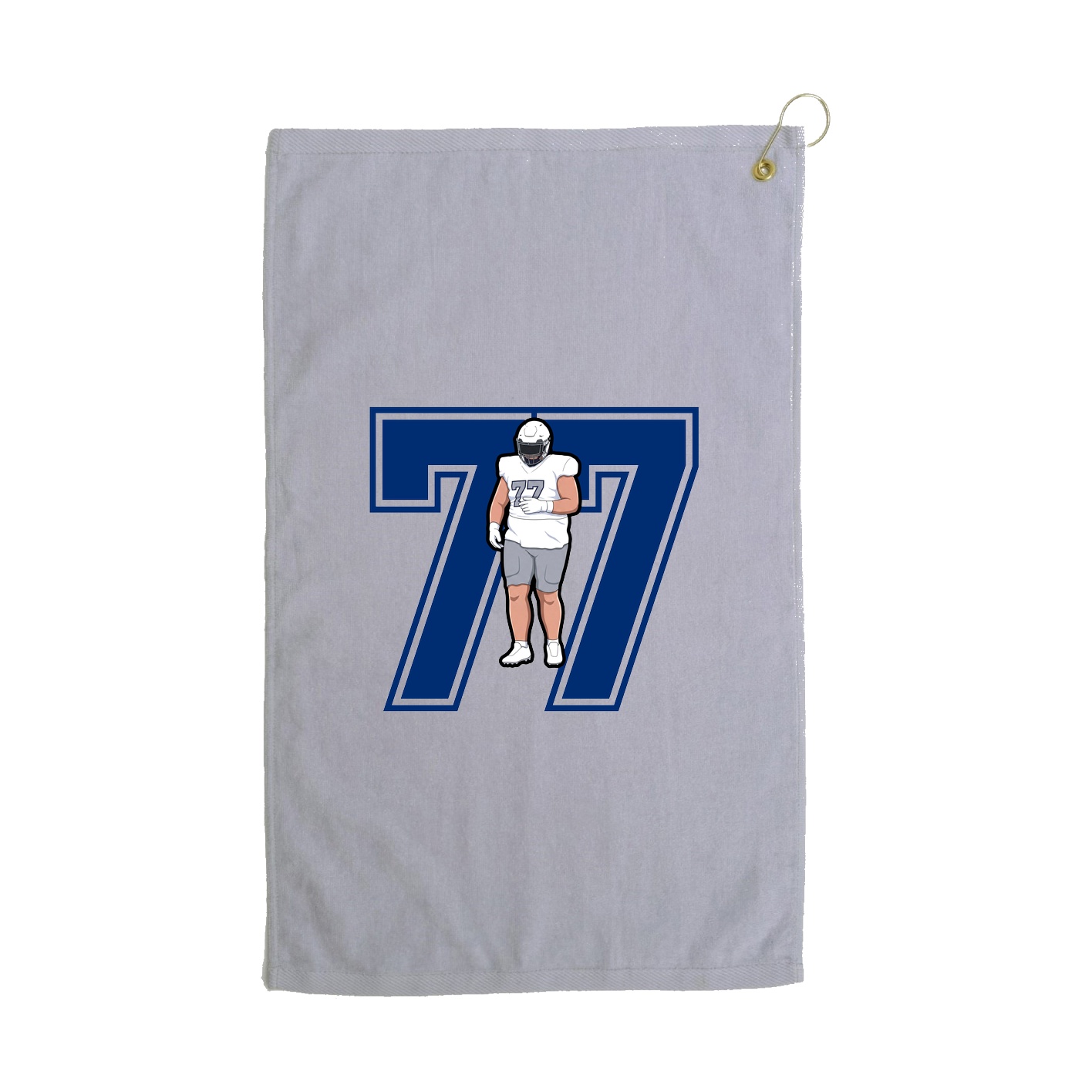 Golf Towel — Number in Grey