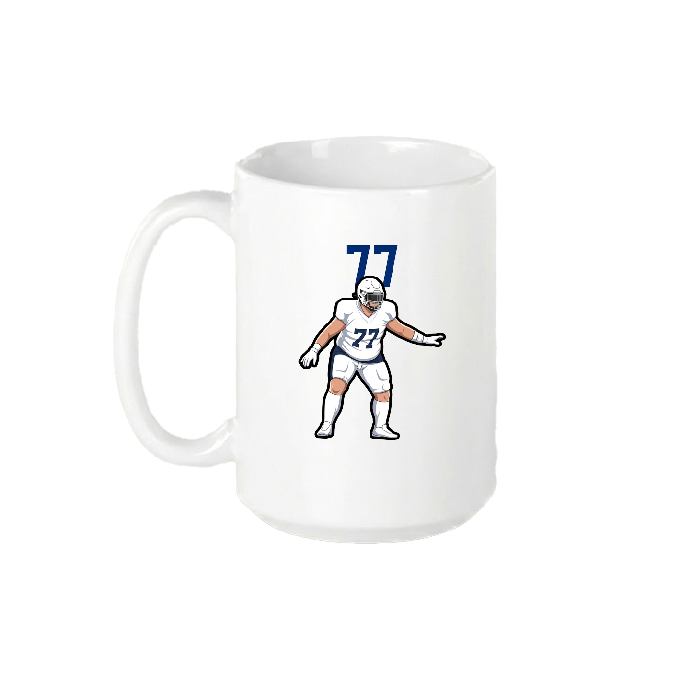 15oz Coffee Mug — Number Top in White