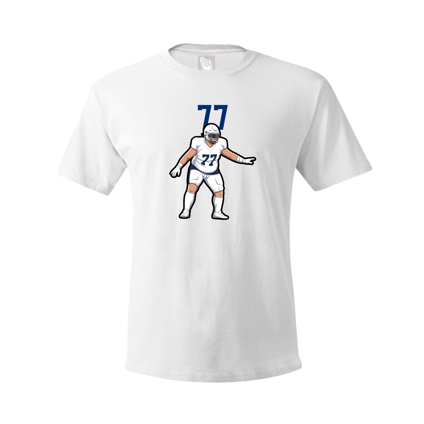 Youth Tee — Number Top in White