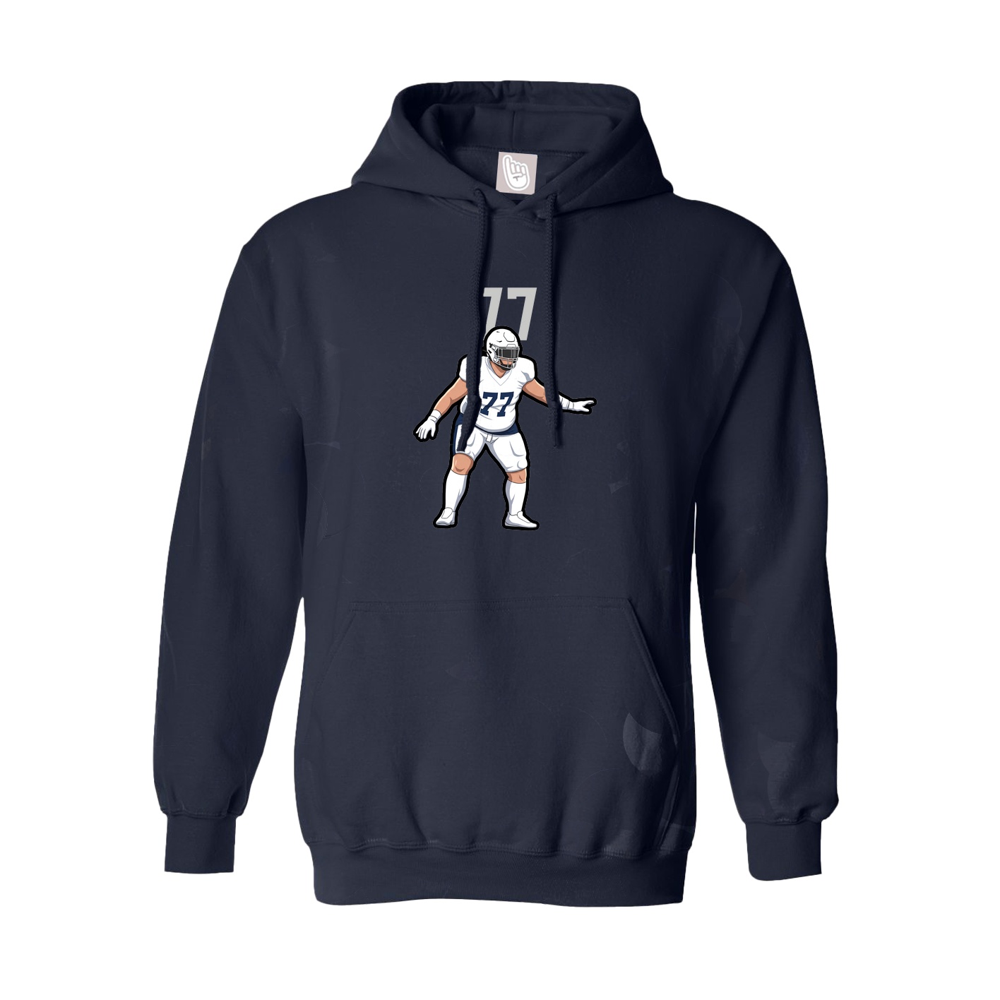 Hoodie — Number Top in Navy
