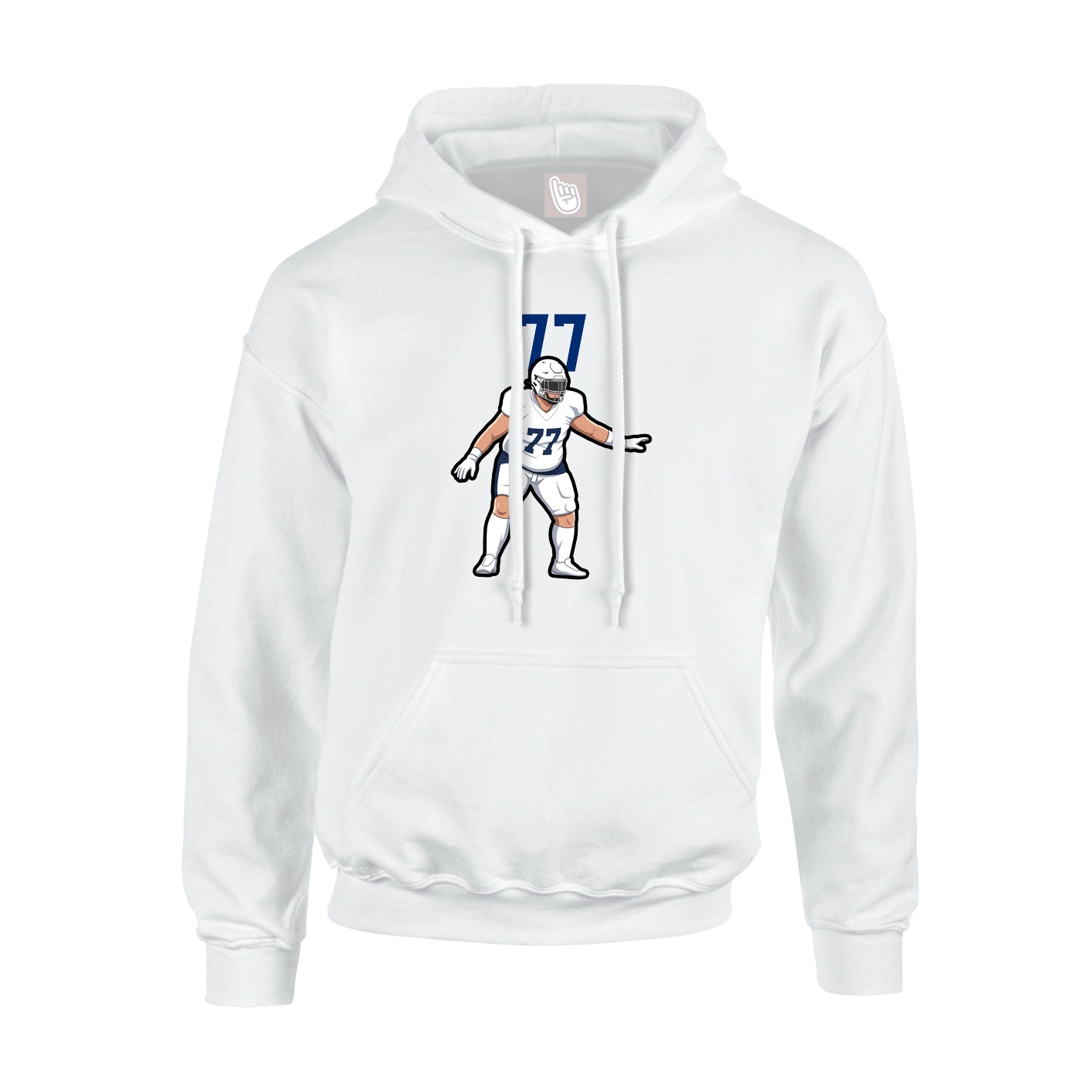 Hoodie — Number Top in White