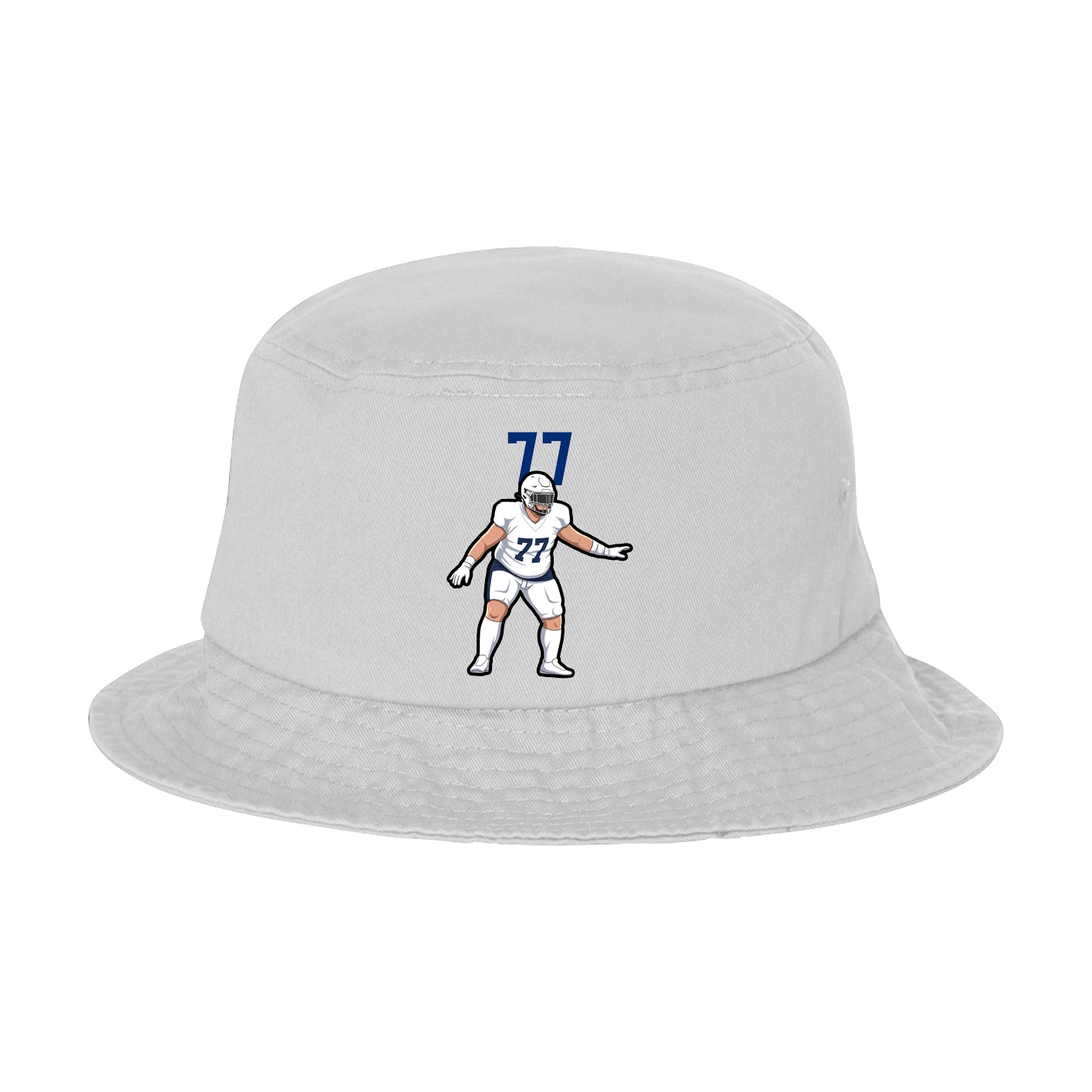 Bucket Cap — Number Top in White