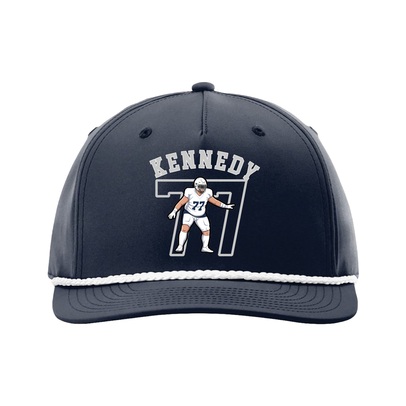 Five-Panel Classic Rope Cap — Shirsey Arch in Navy