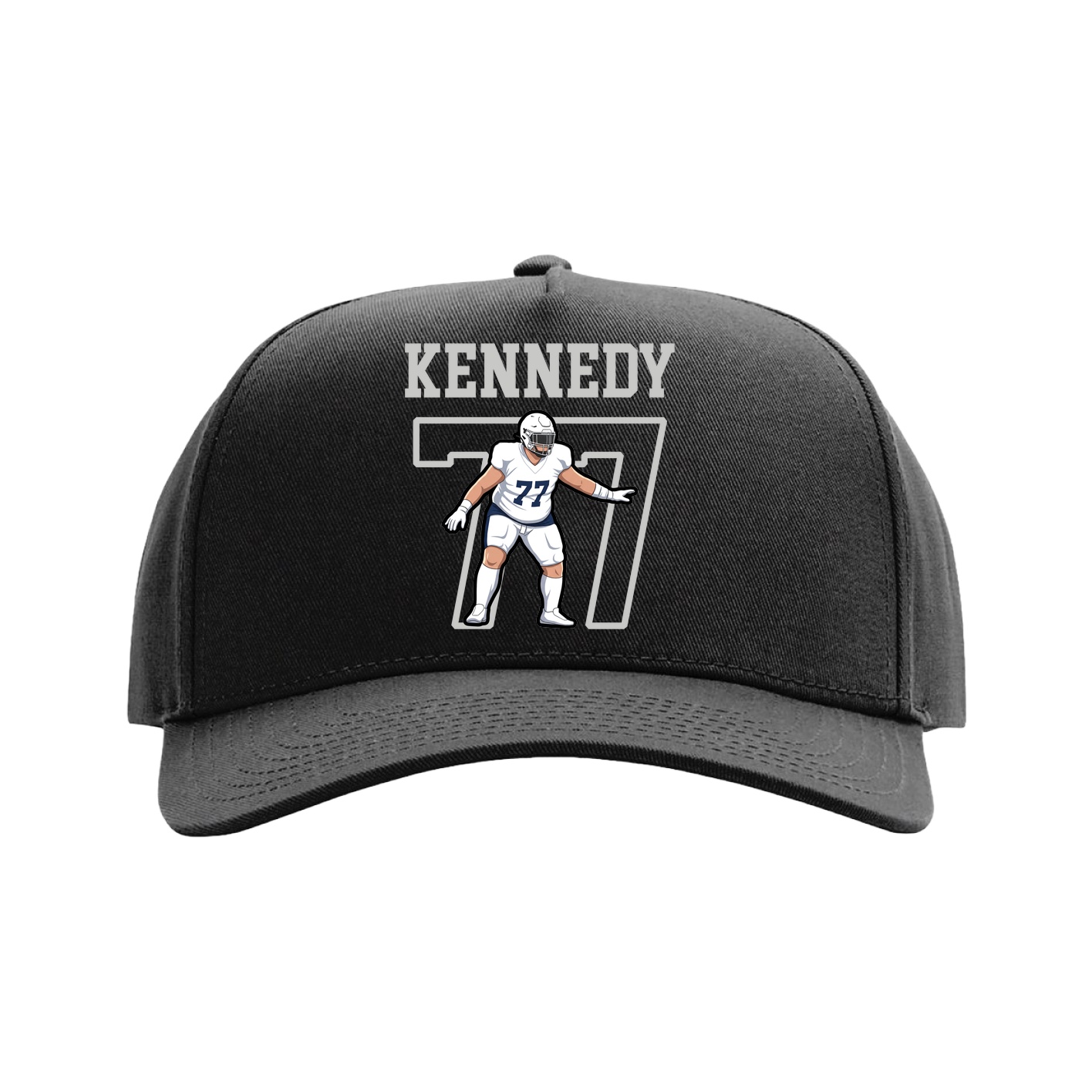 Full Fabric Five-Panel Champ Cap — Shirsey in Black