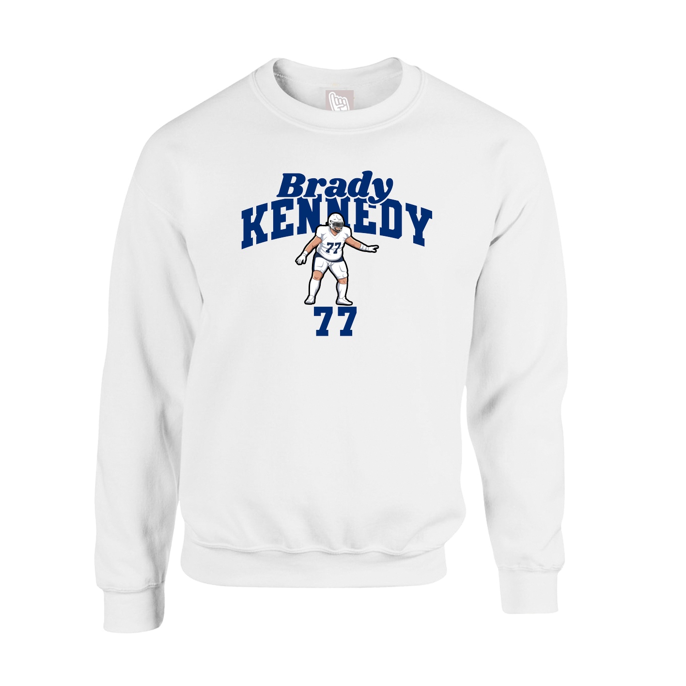 Fleece Crew — Signature Arch in White