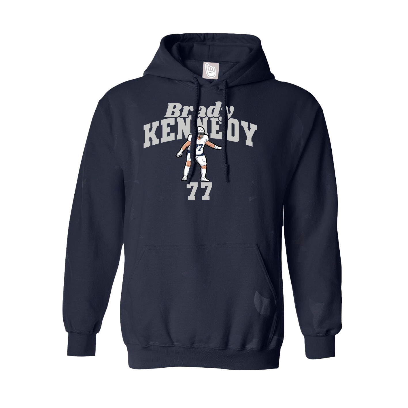 Youth Hoodie — Signature Arch in Navy