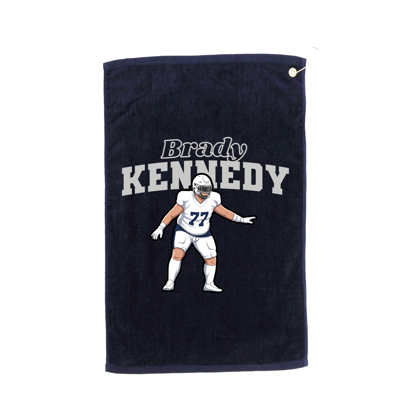 Golf Towel — Name Arch in Navy