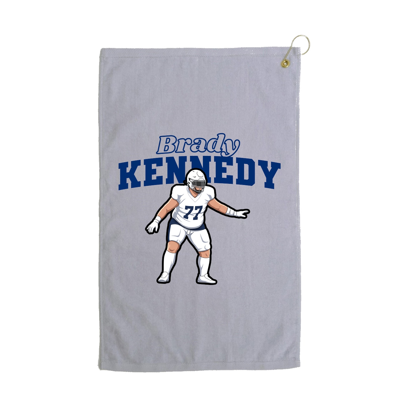 Golf Towel — Name Arch in Grey