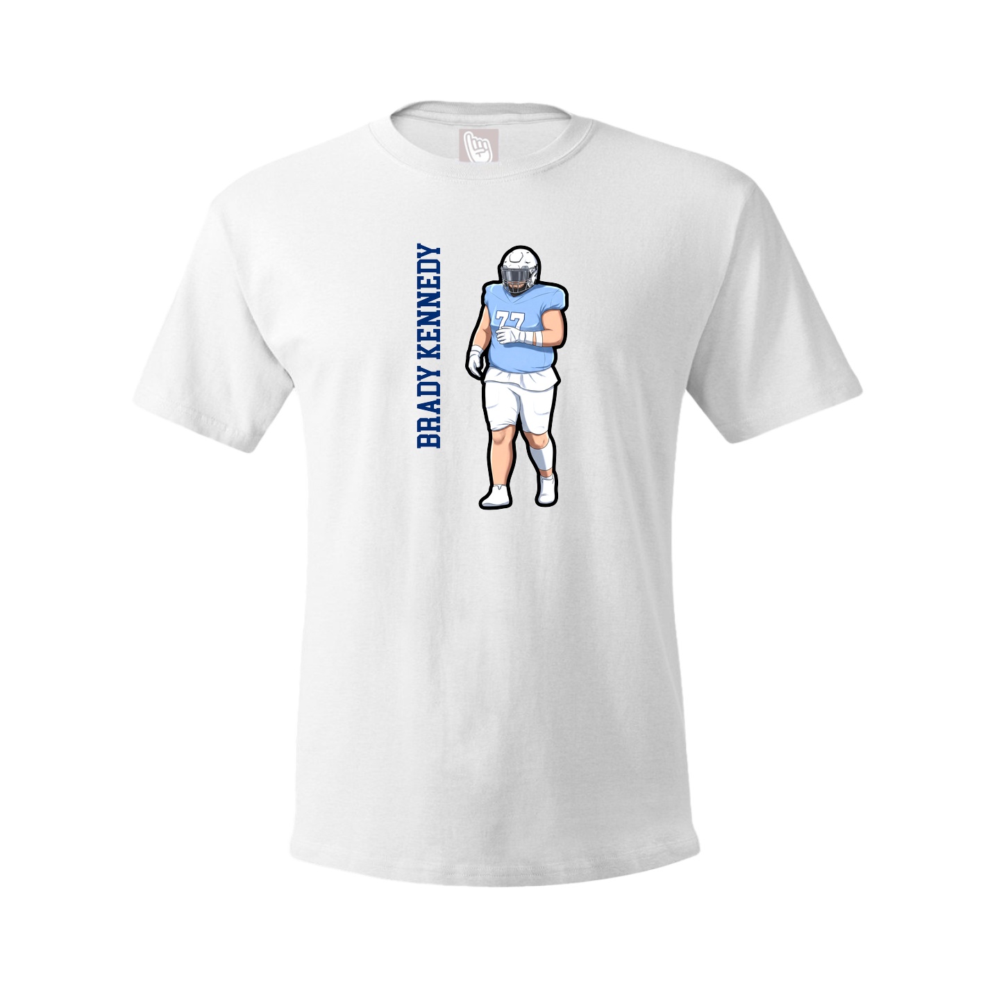Tee — Name Vertical in White