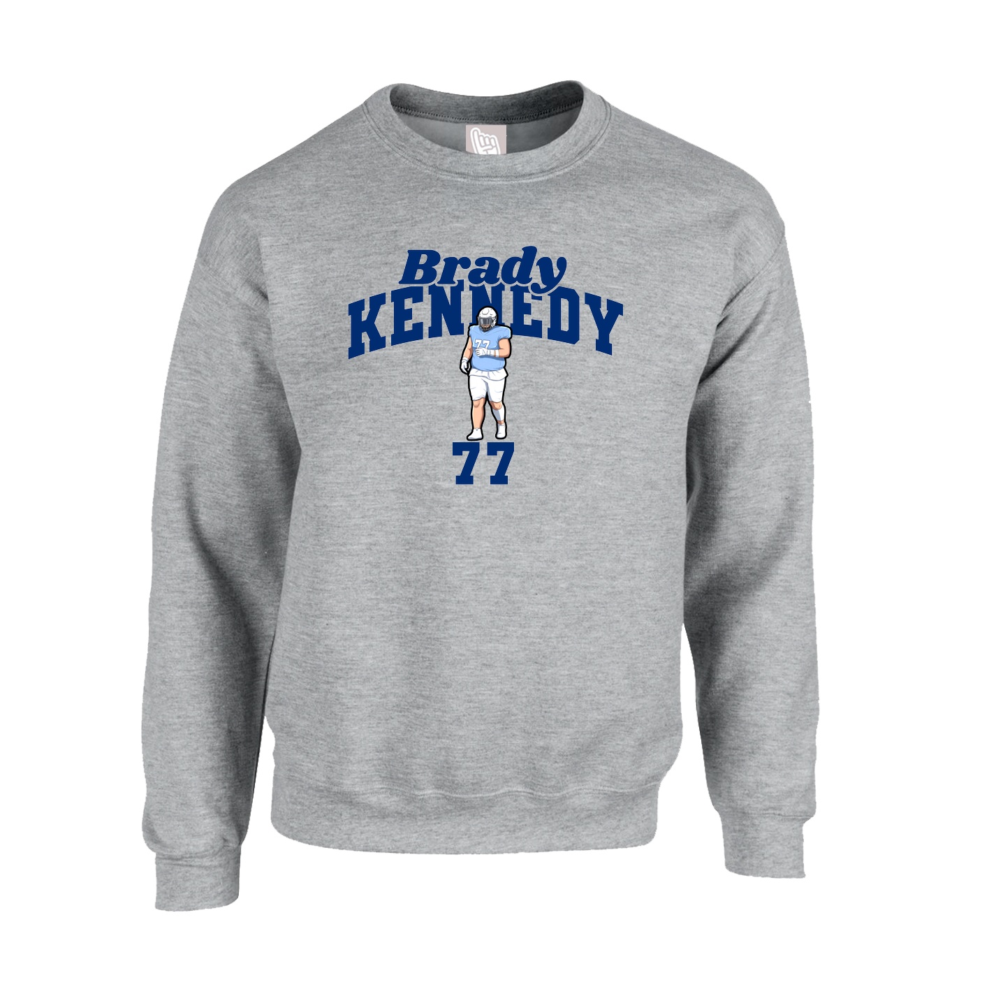 Fleece Crew — Signature Arch in Grey