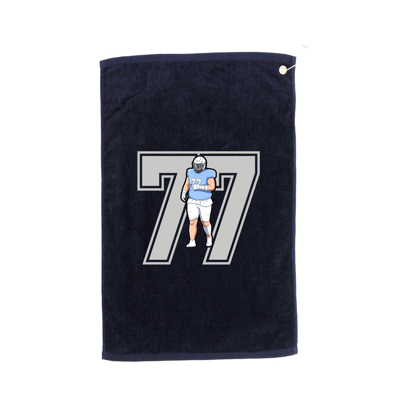 Golf Towel — Number in Navy