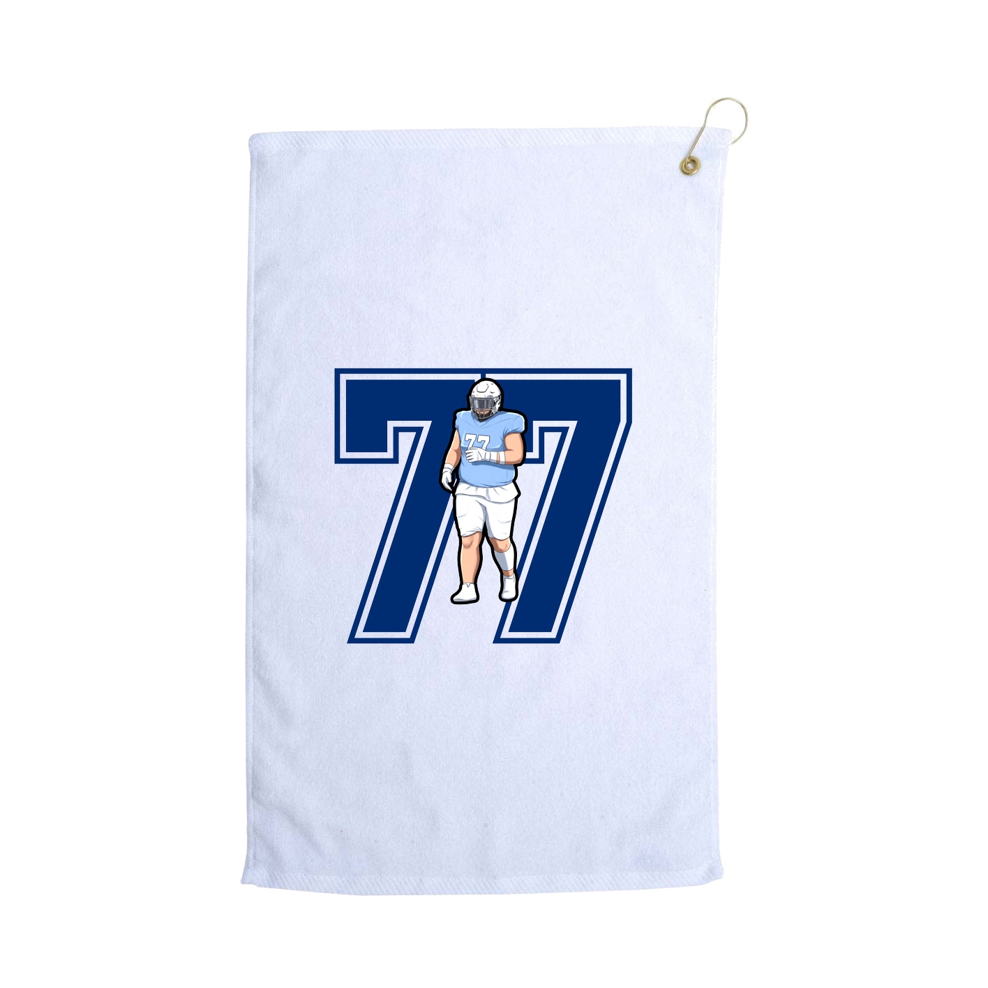 Golf Towel — Number in White