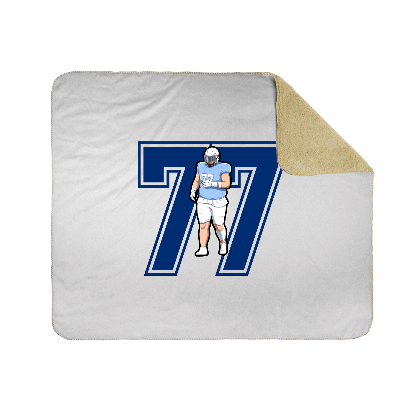Throw Blanket — Number in White