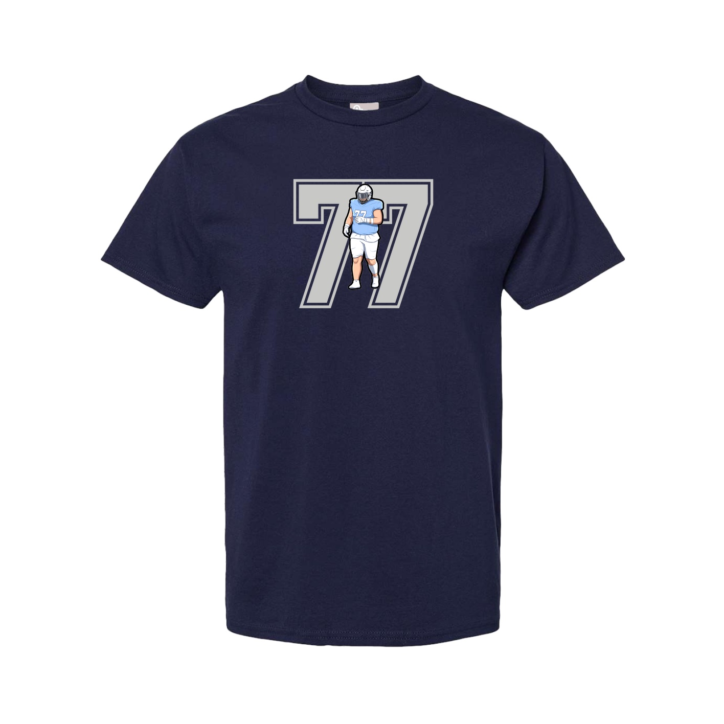 Youth Tee — Number in Navy