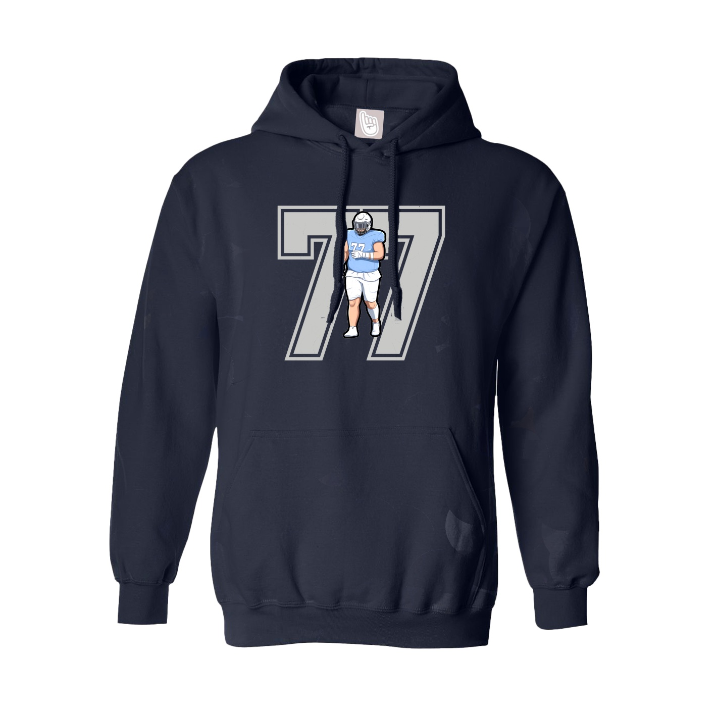Hoodie — Number in Navy