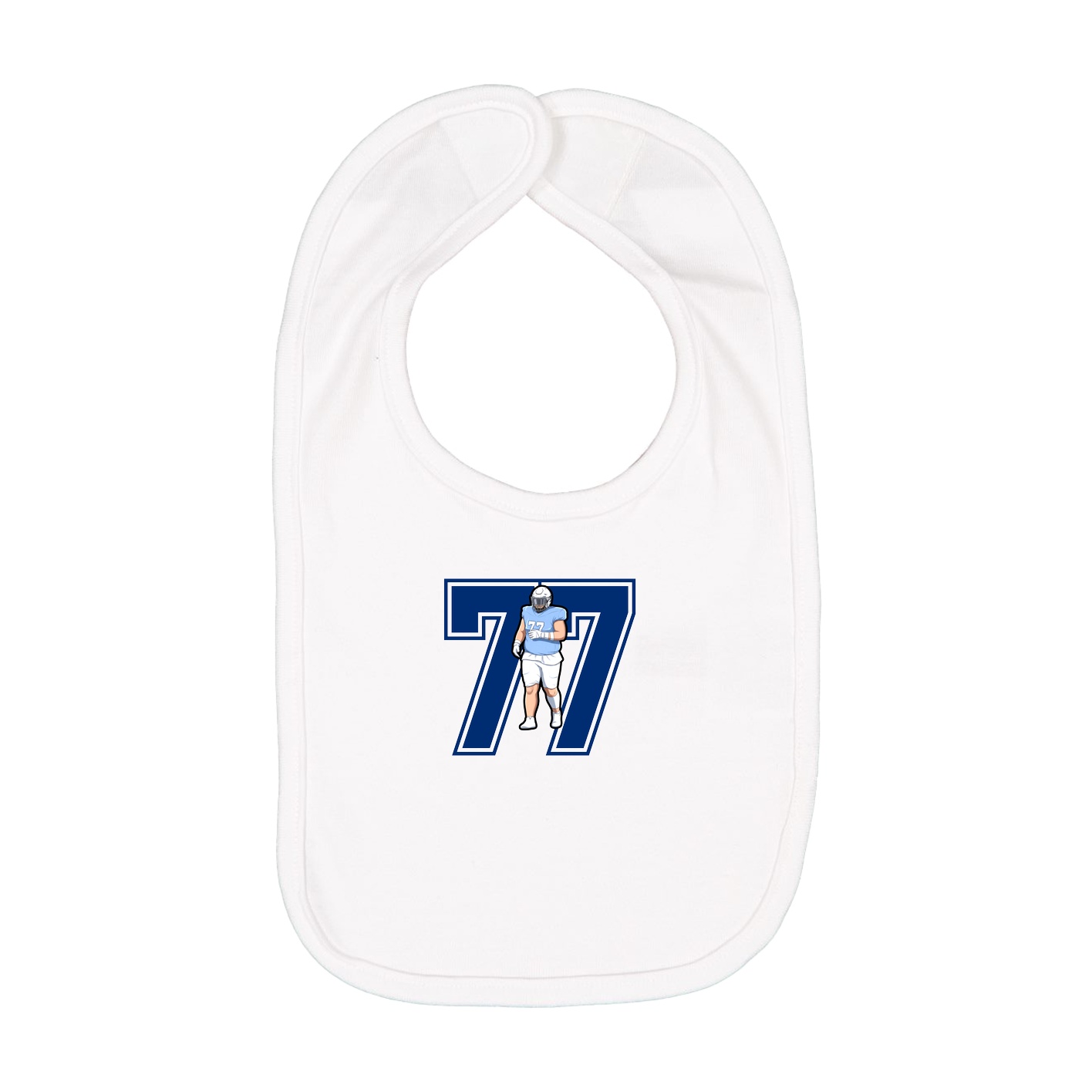 Infant Bib — Number in White