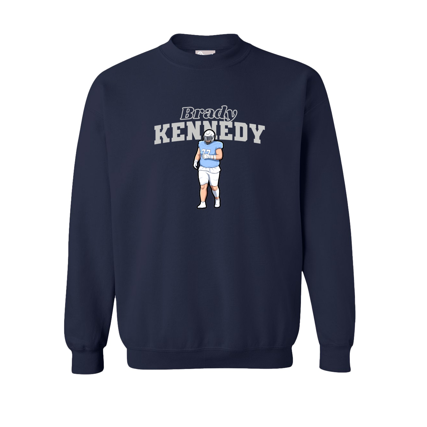 Fleece Crew — Name Arch in Navy