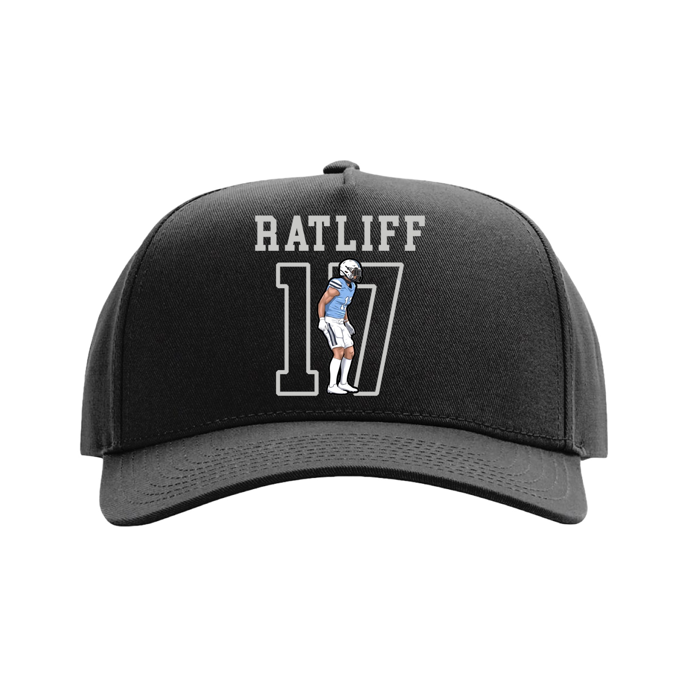 Full Fabric Five-Panel Champ Cap — Shirsey in Black