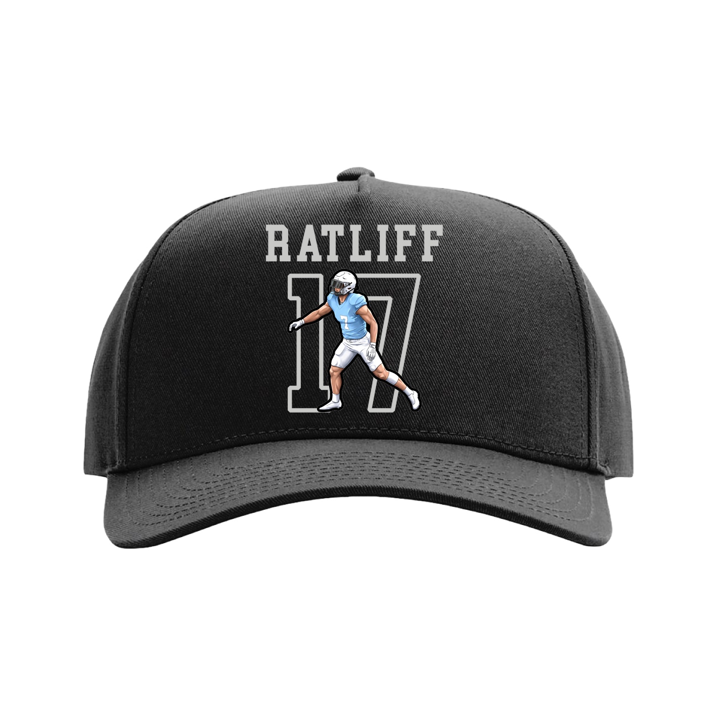 Full Fabric Five-Panel Champ Cap — Shirsey in Black