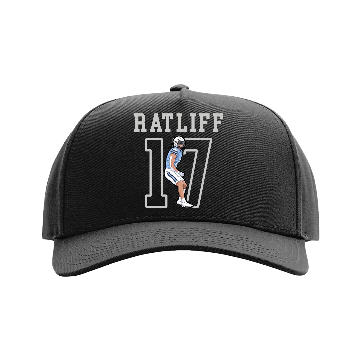 Full Fabric Five-Panel Champ Cap — Shirsey in Black