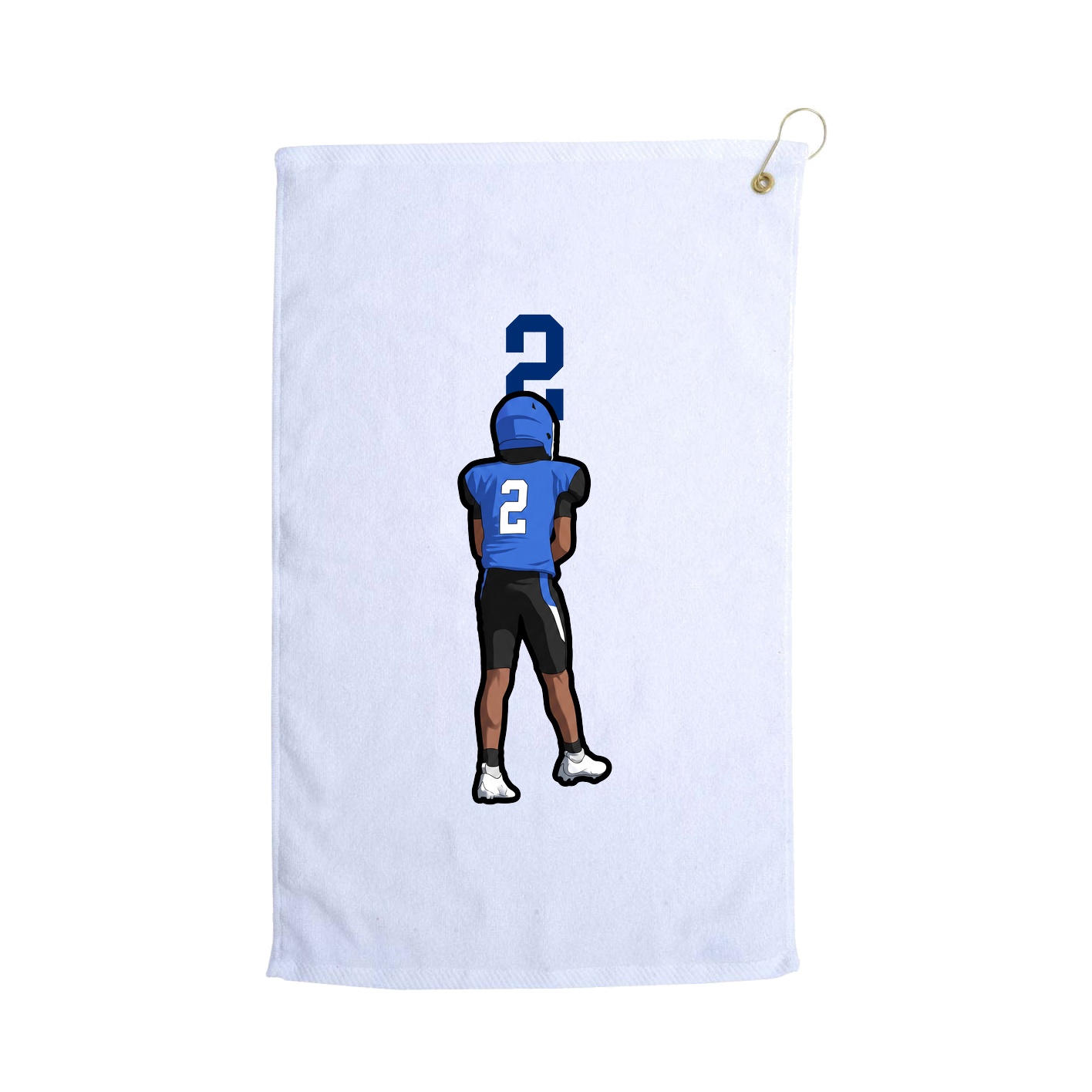 Golf Towel — Number Top in White