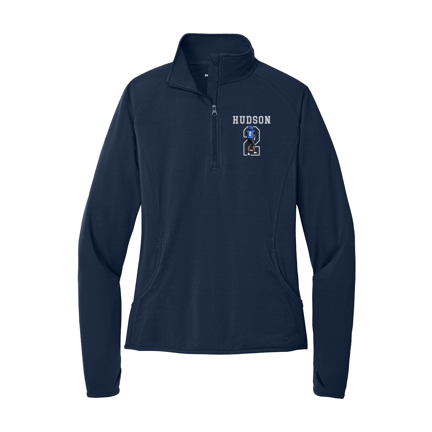 Women's Q-Zip Pullover — Shirsey in Navy