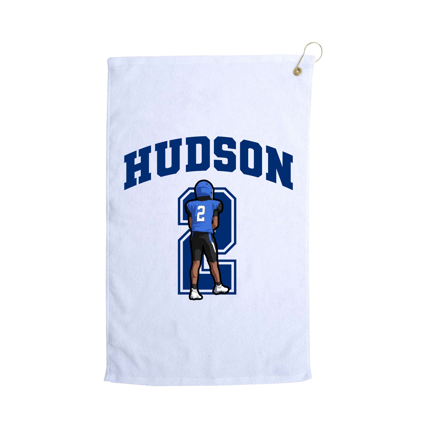 Golf Towel — Number in White