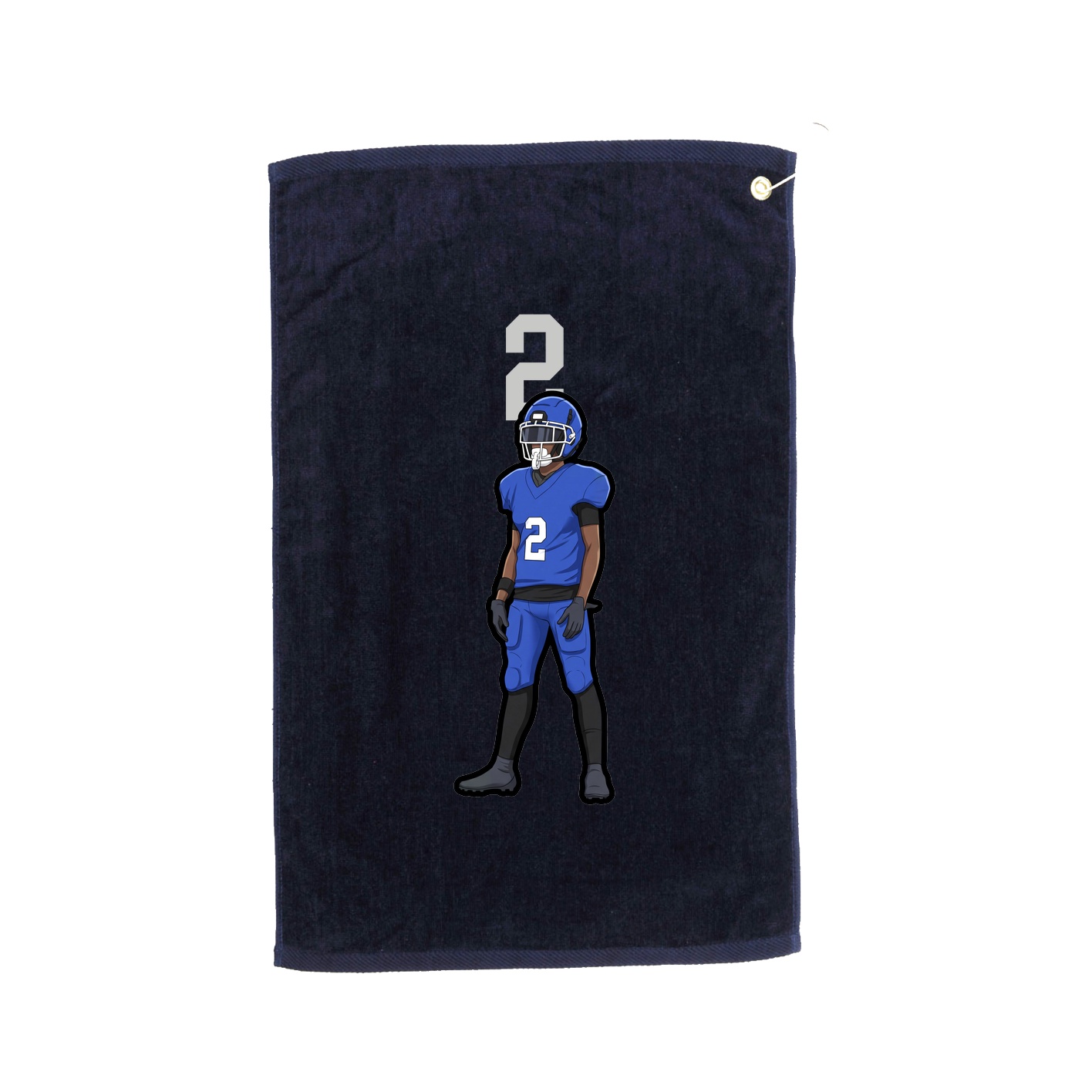 Golf Towel — Number Top in Navy