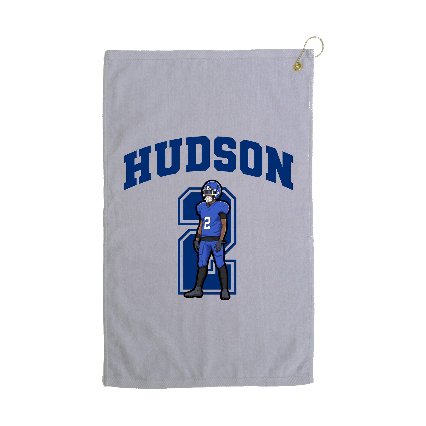 Golf Towel — Number in Grey