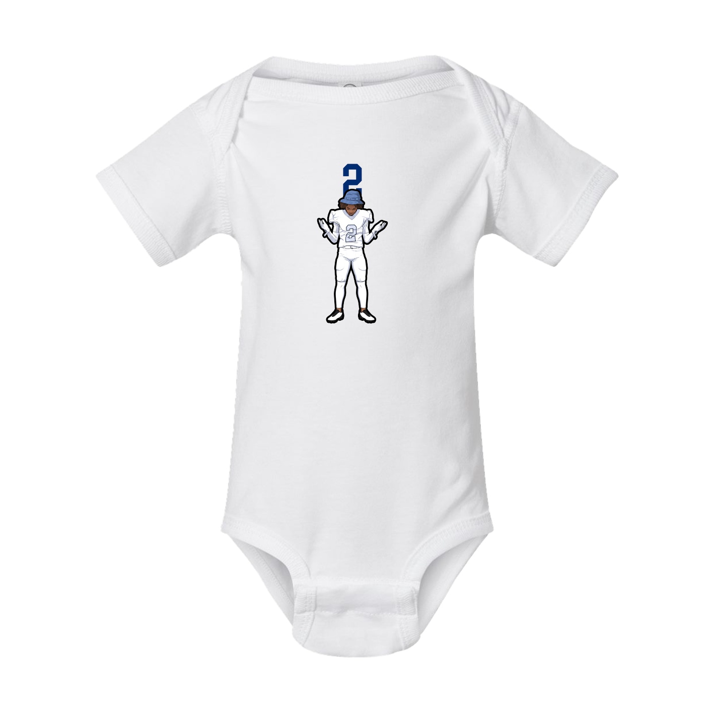 Baby Onesie — Number Top in White