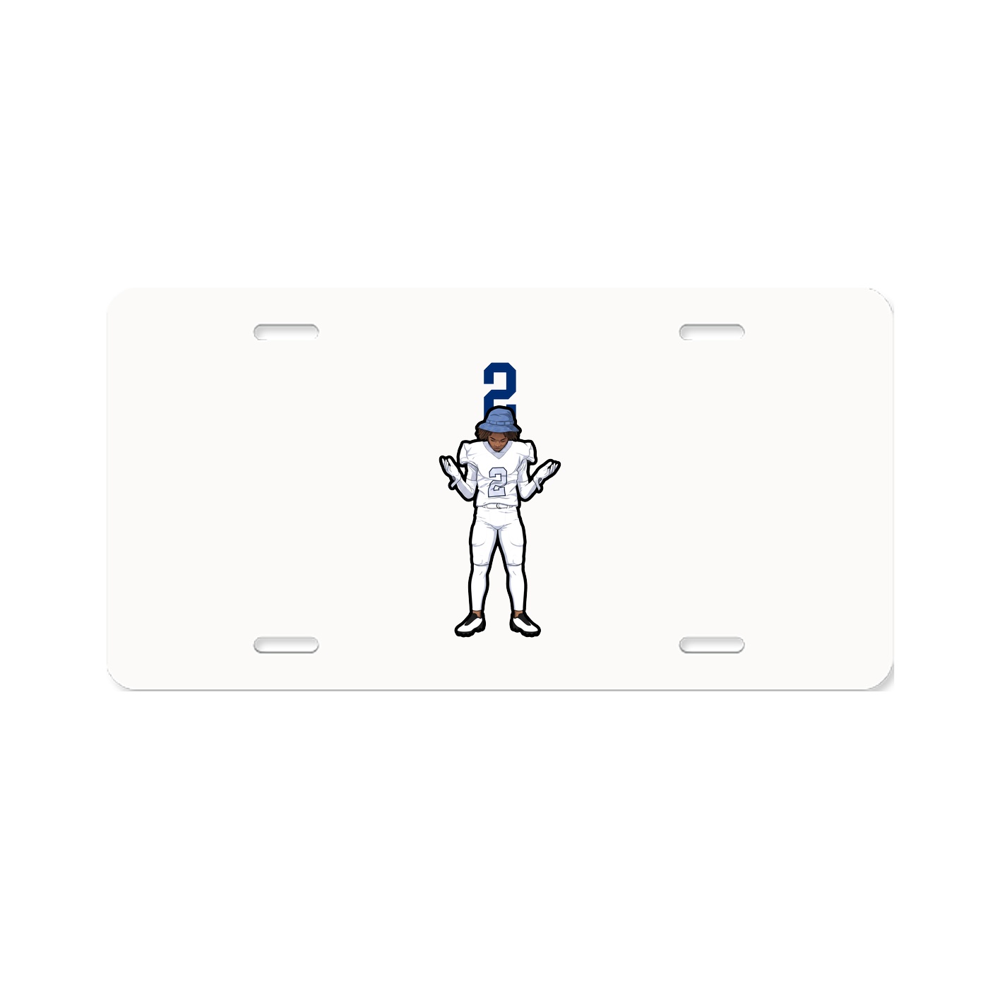 License Plate — Number Top in Classic