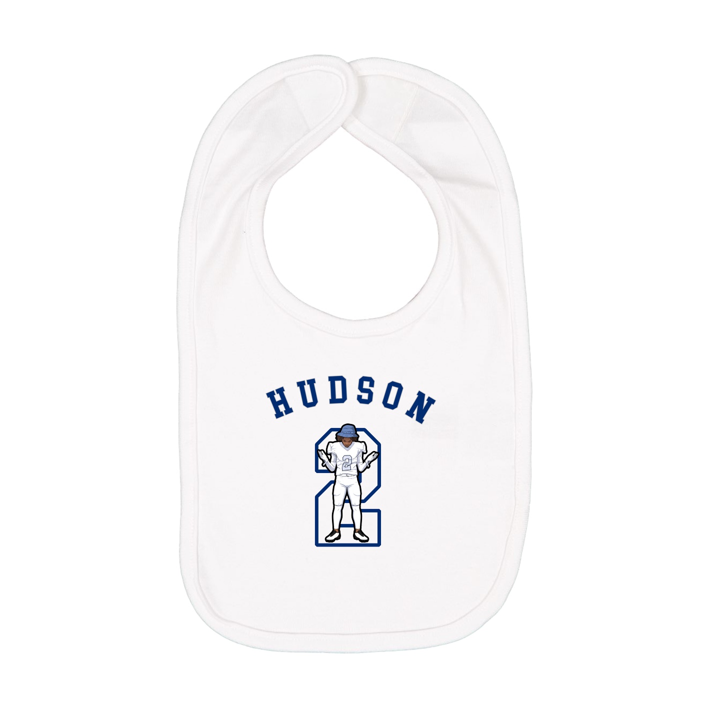 Infant Bib — Shirsey Arch in White