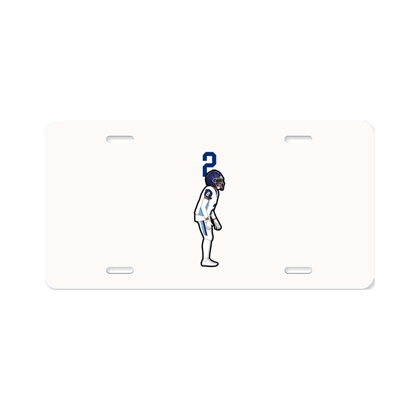 License Plate — Number Top in Classic
