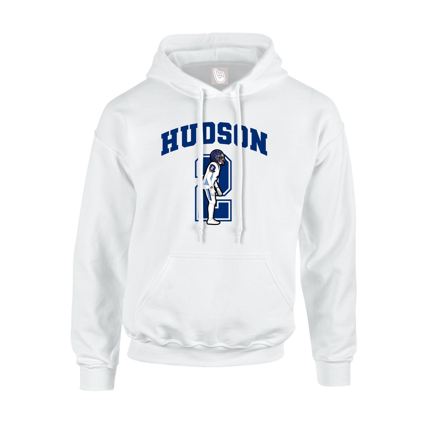 Youth Hoodie — Number in White