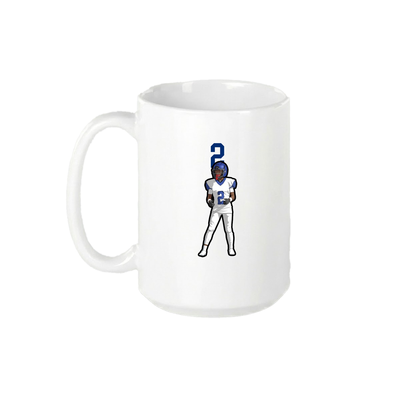 15oz Coffee Mug — Number Top in White
