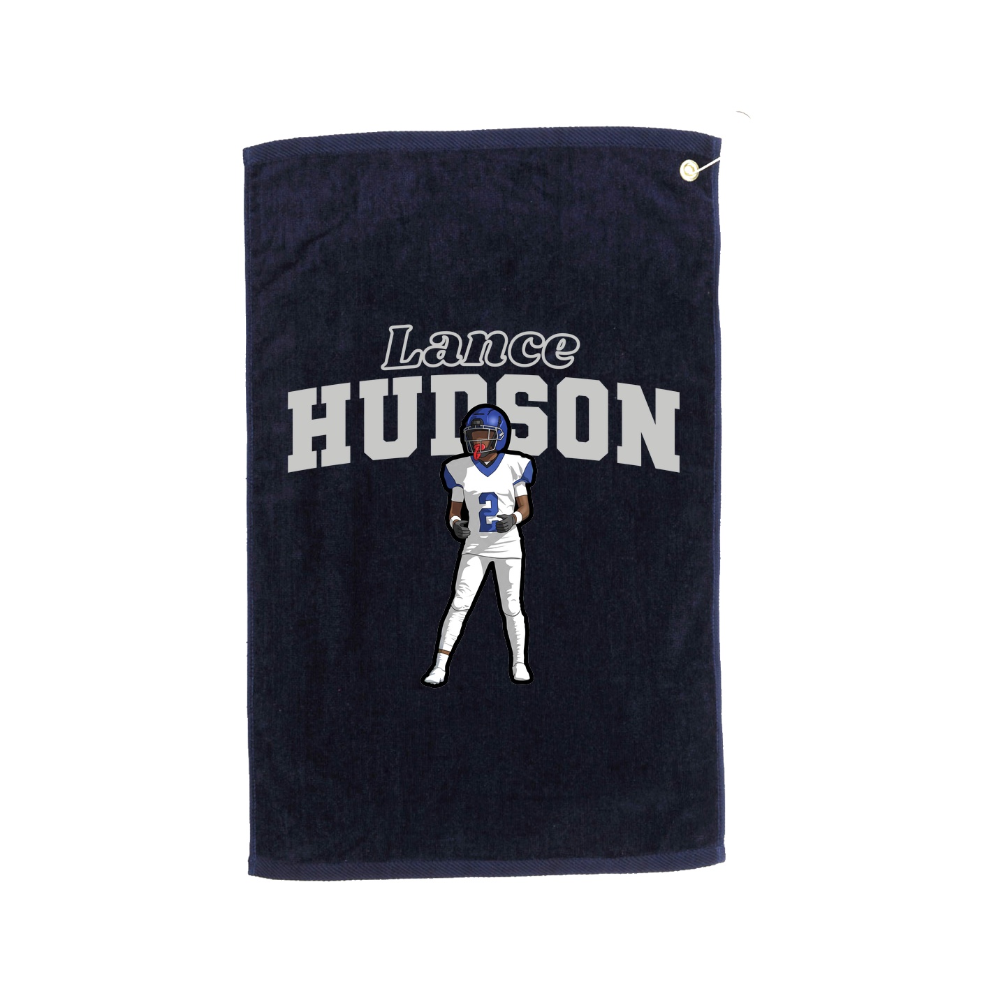 Golf Towel — Name Arch in Navy