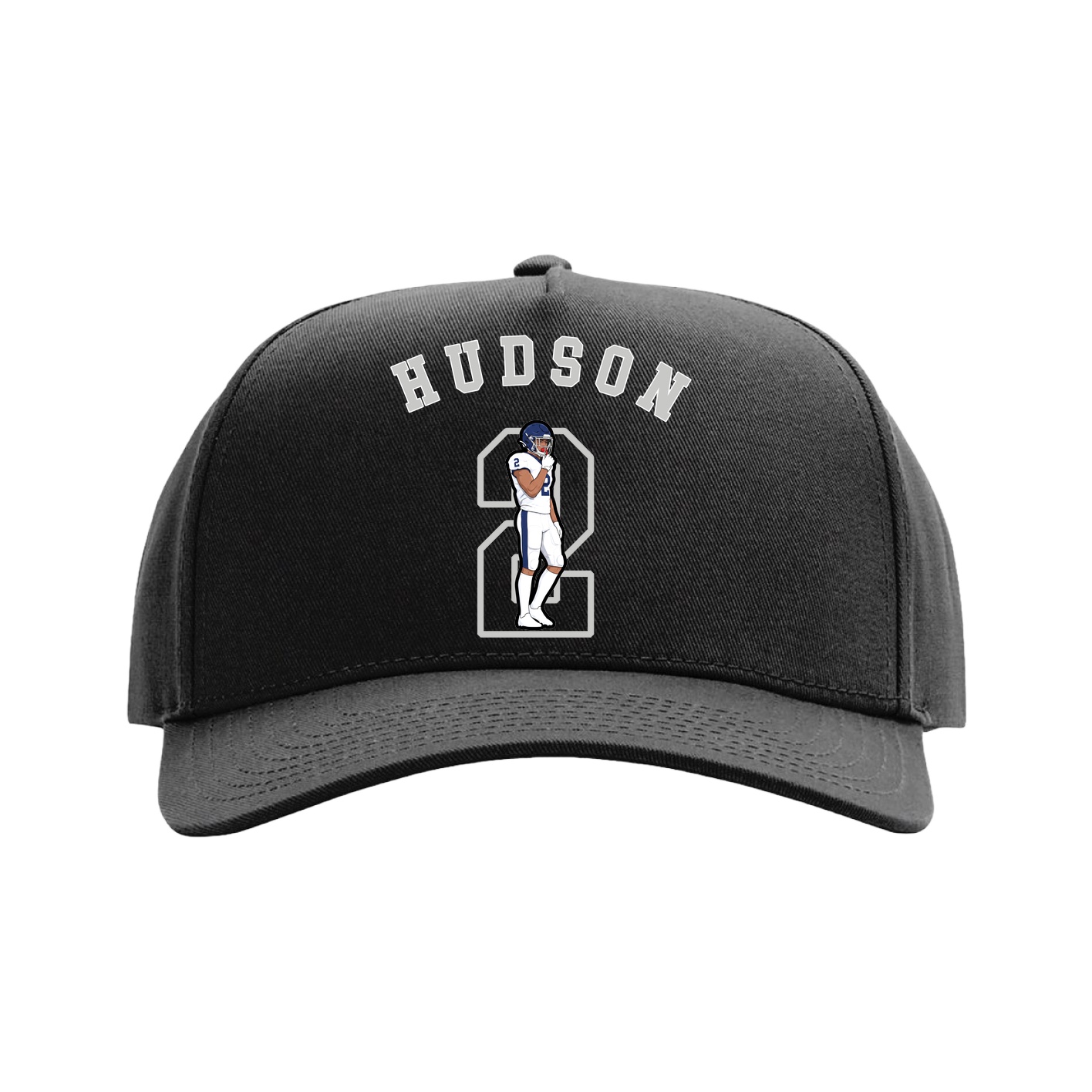 Full Fabric Five-Panel Champ Cap — Shirsey Arch in Black