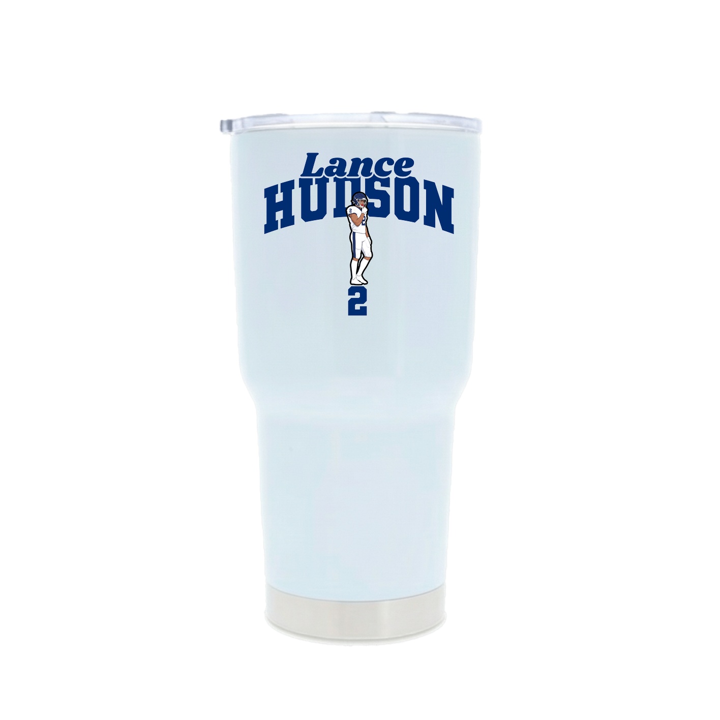 30oz Stainless Steel Tumbler — Signature Arch in White