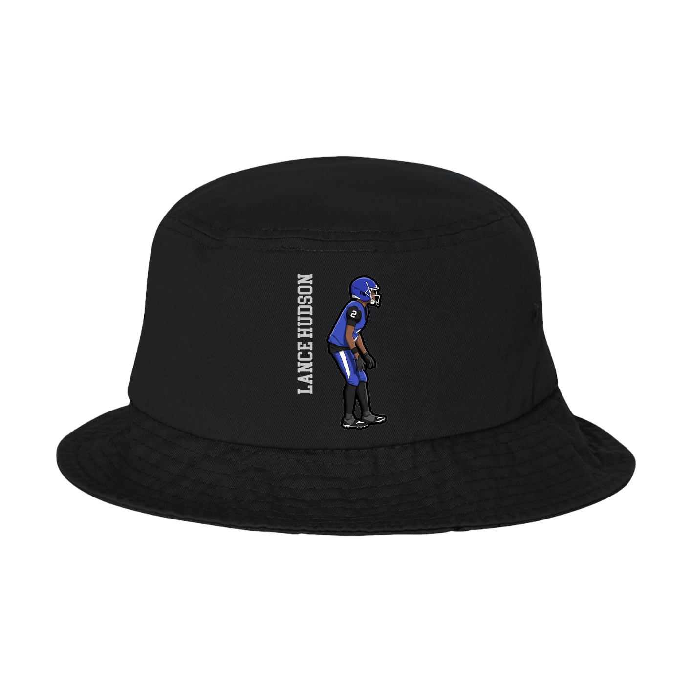 Bucket Cap — Name Vertical in Black