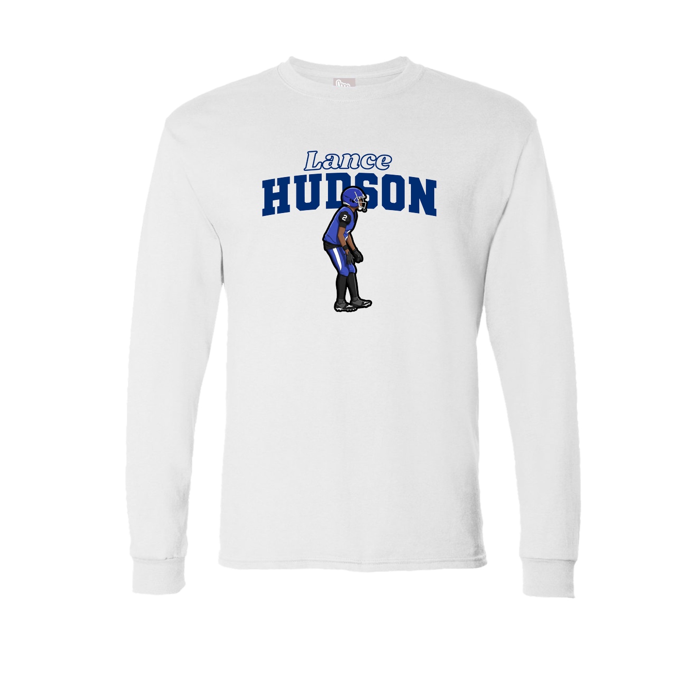 Long Sleeve Tee — Name Arch in White