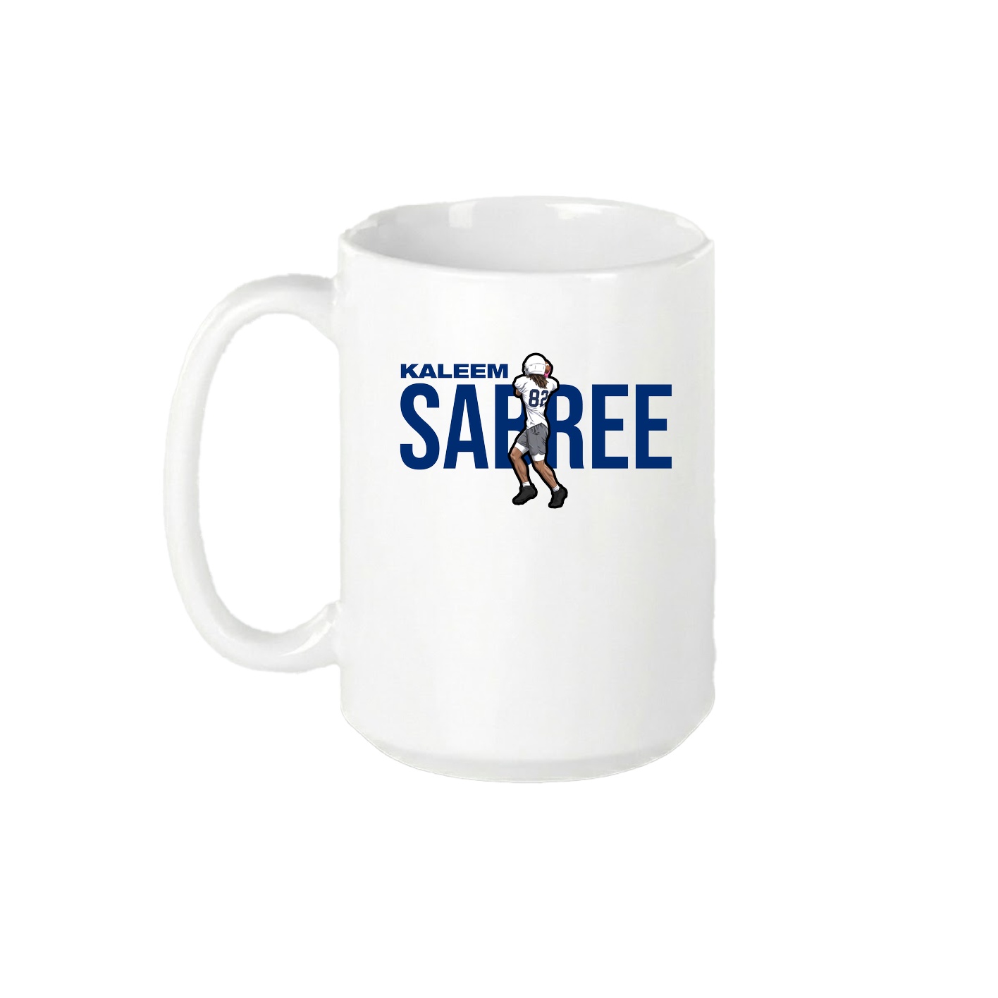 15oz Coffee Mug — Player Name in White
