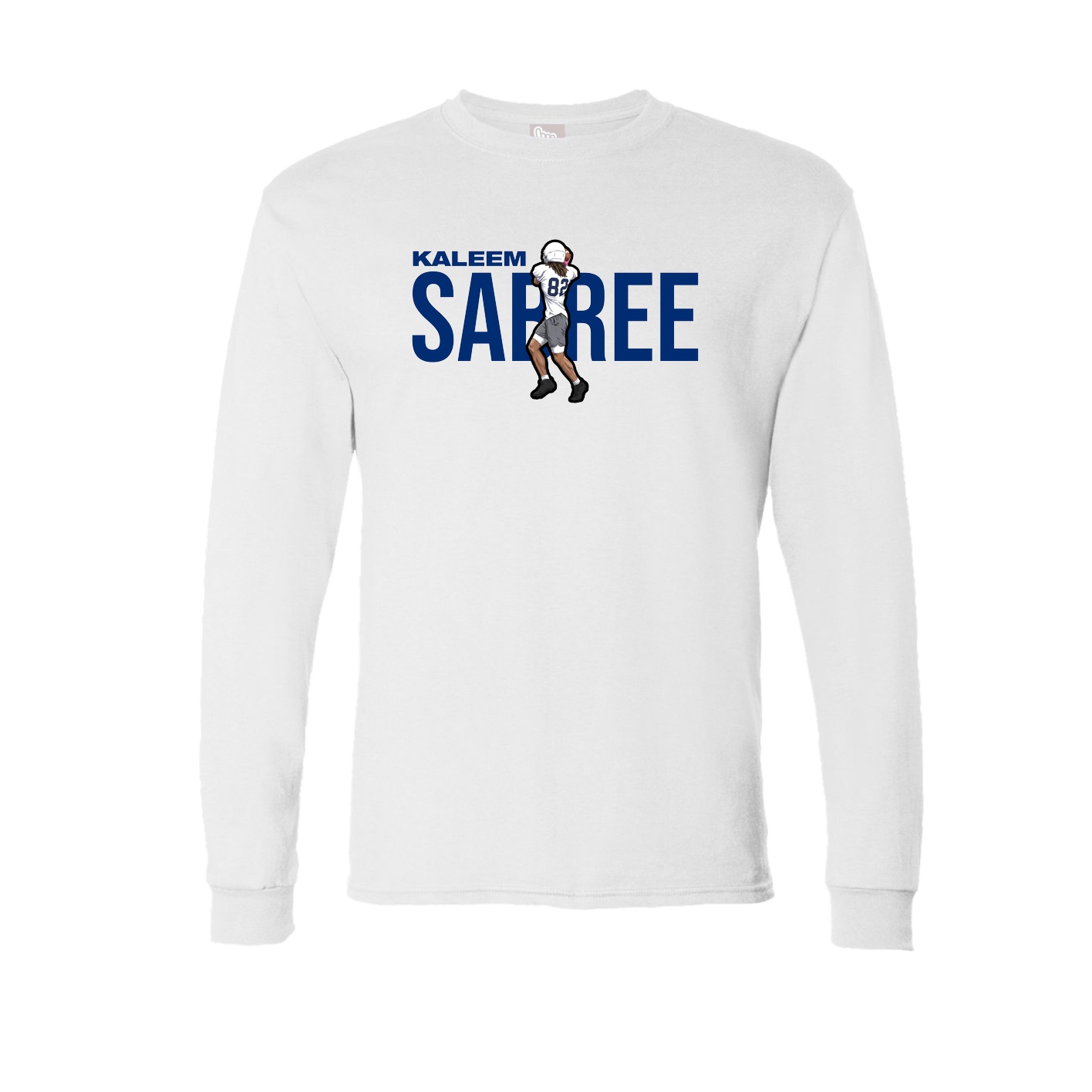 Long Sleeve Tee — Player Name in White
