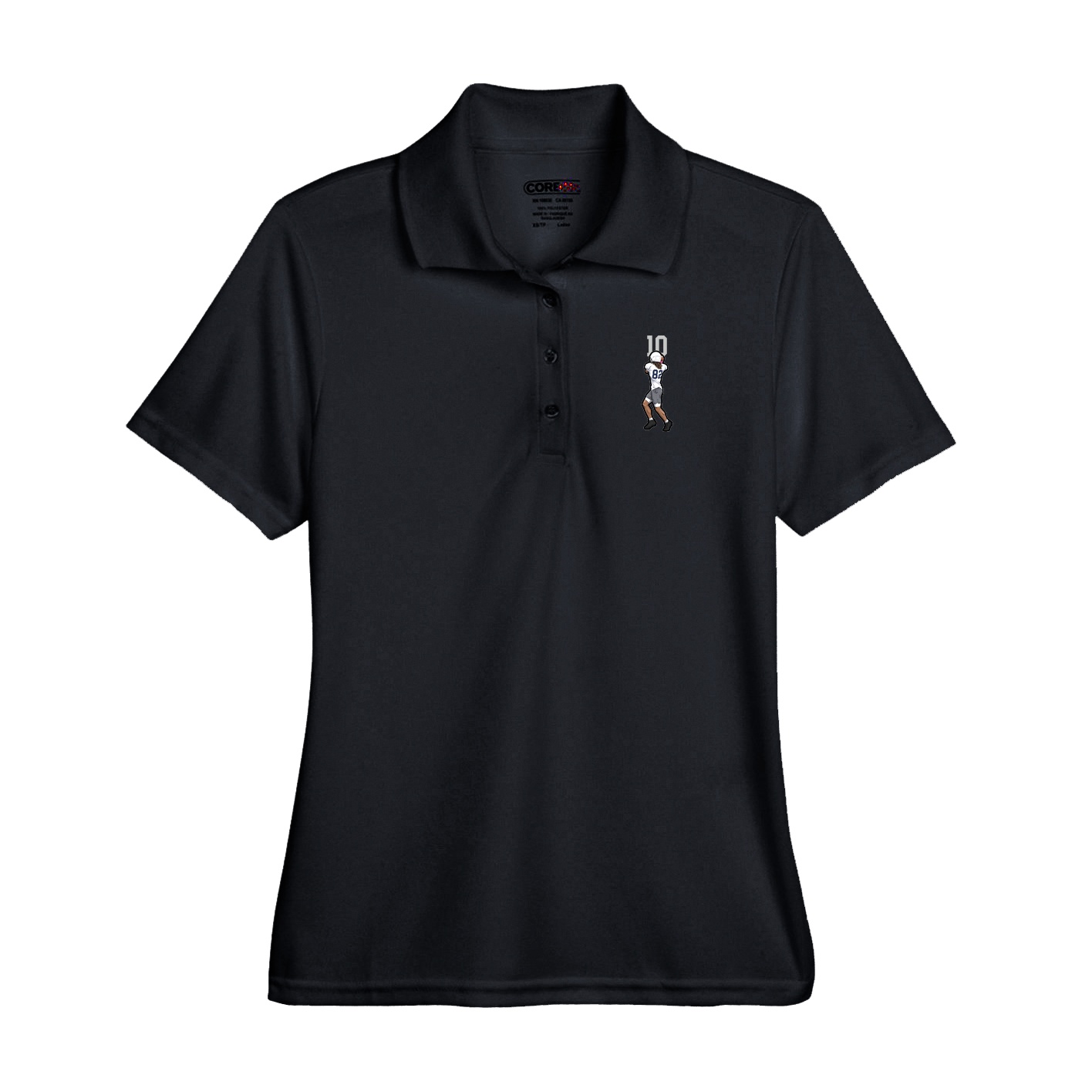 Performance Polo — Number Top in Black